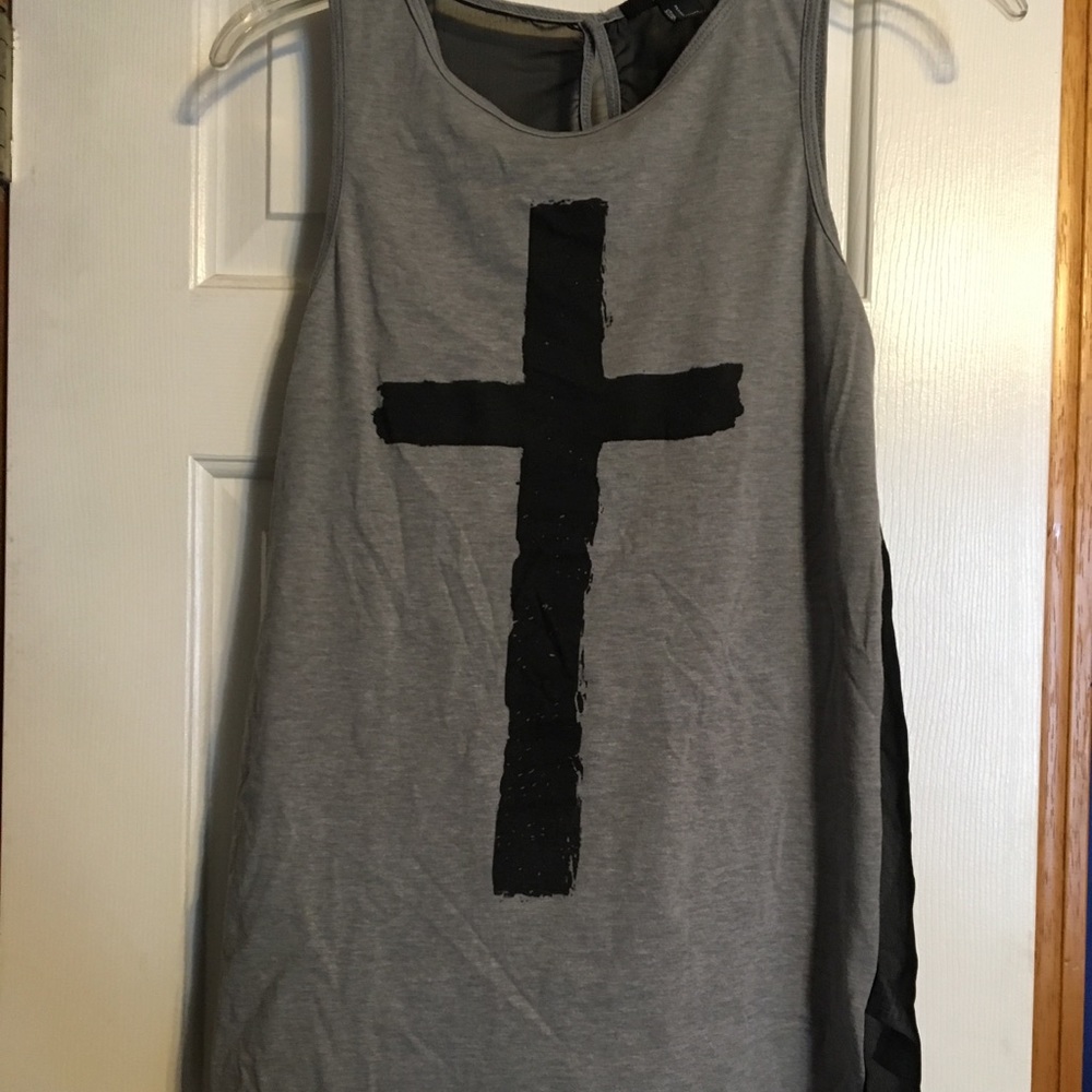 Forever 22 gray cross tank